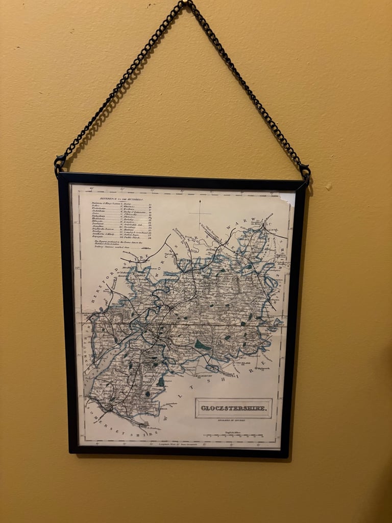 image for Frames vintage map of Gloucestershire 