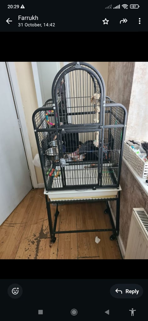 Rainforest Santa Fe Top Opening Parrot Cage with stand