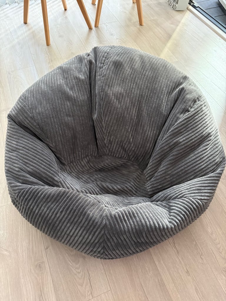 image for Adult Bean Bag Chair – Charcoal Grey