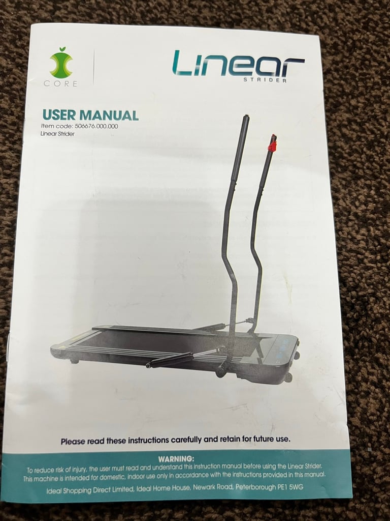Linear treadmill manual hotsell