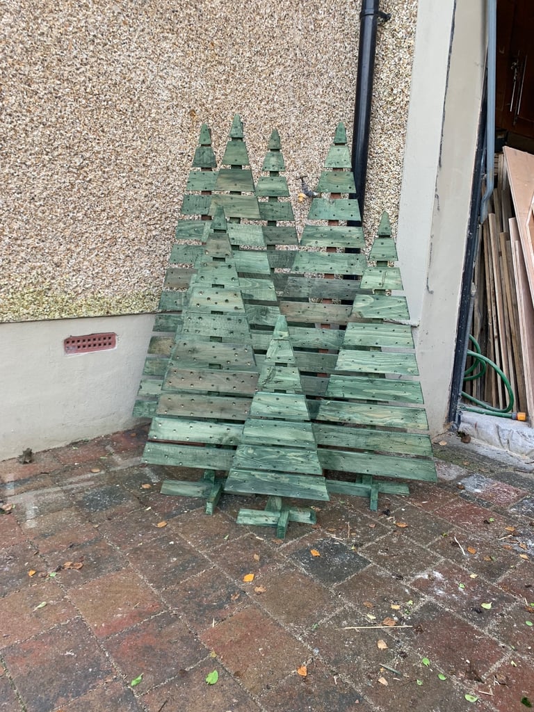 Handmade Wooden Christmas Trees and other sizes 