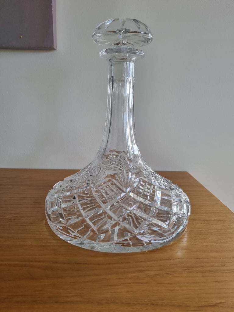 Royal Brierley Lead Crystal Ships decanter