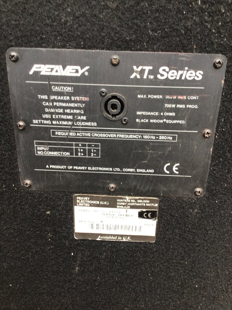 Peavy black widow 18” subwoofer