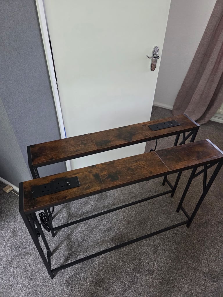 2x 100cm Console Tables with power/USB sockets [BRAND NEW]