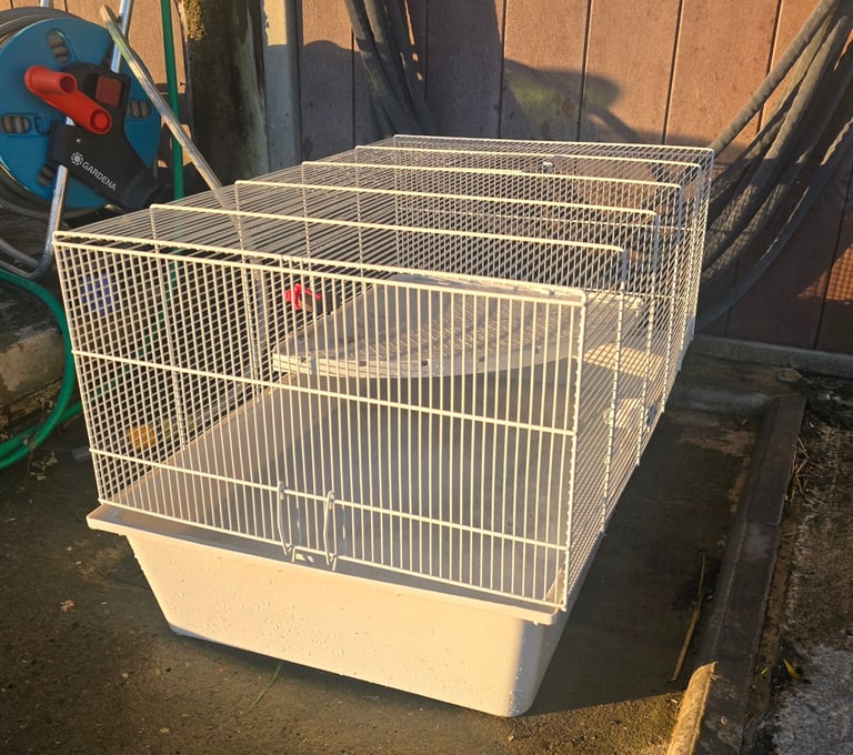 White hamster cage & accessories & food