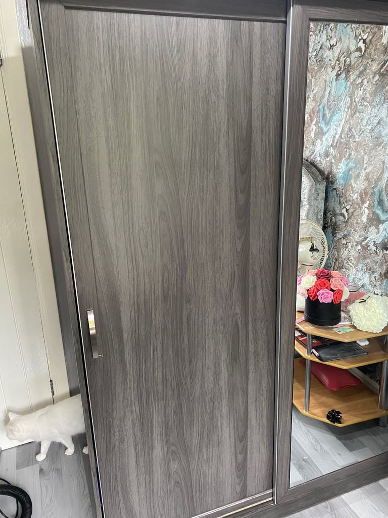 Camberley 2 Sliding Door Mirrored Wardrobe - Dark Oak Effect