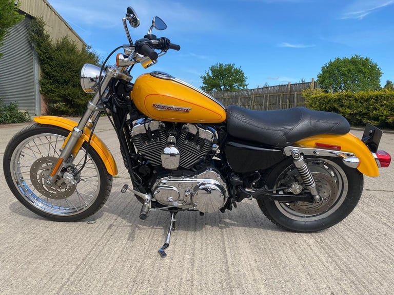 2008 57 HARLEY DAVIDSON XL 1200 C XL1200 CUSTOM SPORTSTER YELLOW CRUISER STUNNER