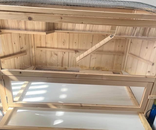 Large wooden hamster cage
