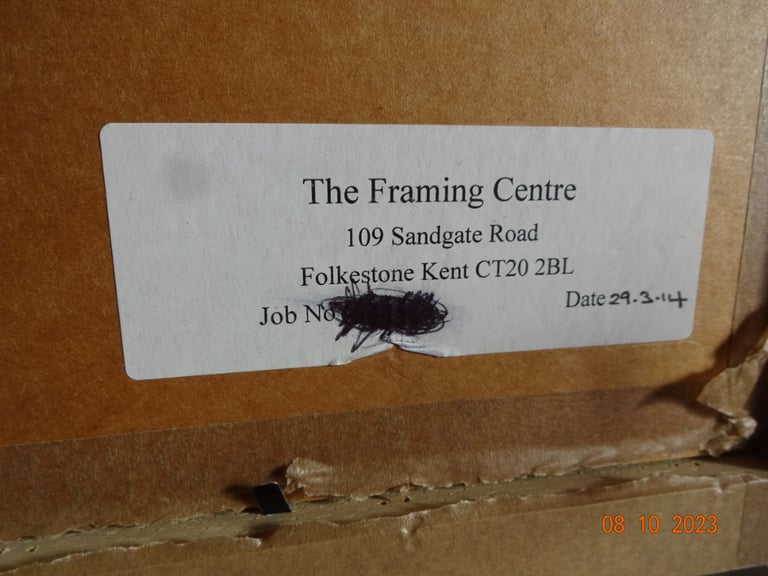 Modern picture frame as new with glazing and backboard
