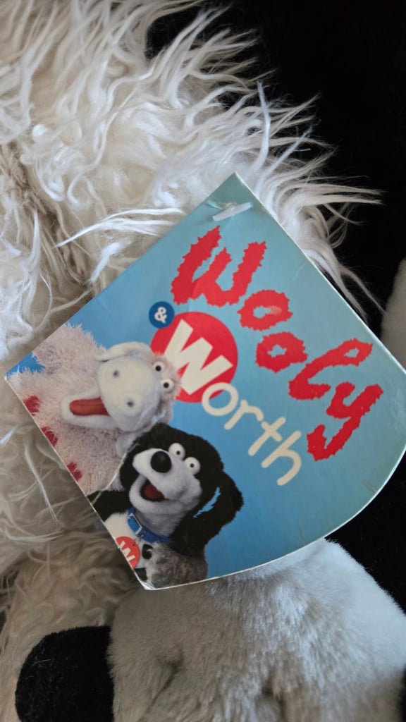 Vintage Wooly and Worth Soft Toy Plush Sheep & Dog - Advert Woolworths Merch