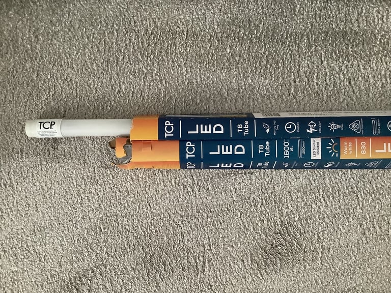 image for 2 new tube strip lights with starter size 1200mm £10 for the pair Plymouth Lipson PL4 