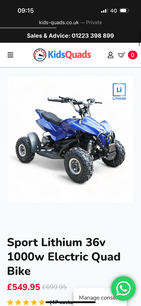 image for Kid electric quad 