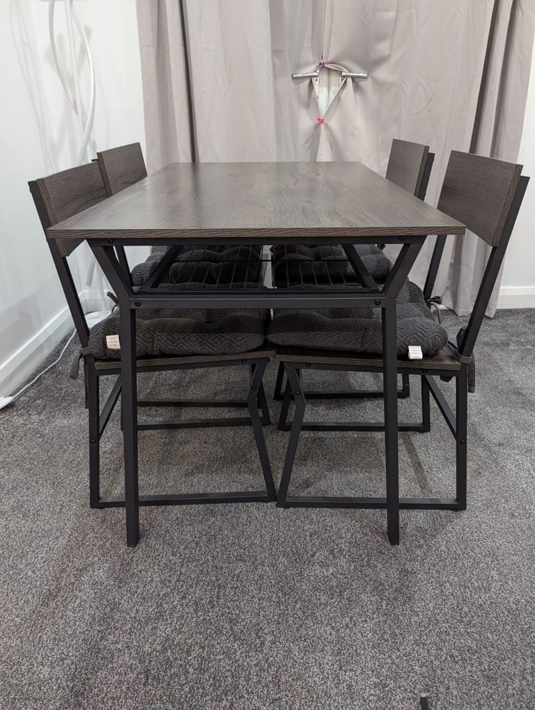 5 Piece Dining Table Set Kitchen Table and 4 Chairs Rectangular Table