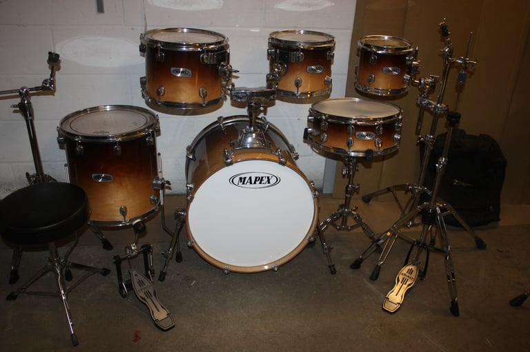 image for Mapex Pro M Series Caramel Fade 6 Piece Refurbished Drum Kit 20in Bass + All Hardware ~ £575 ono