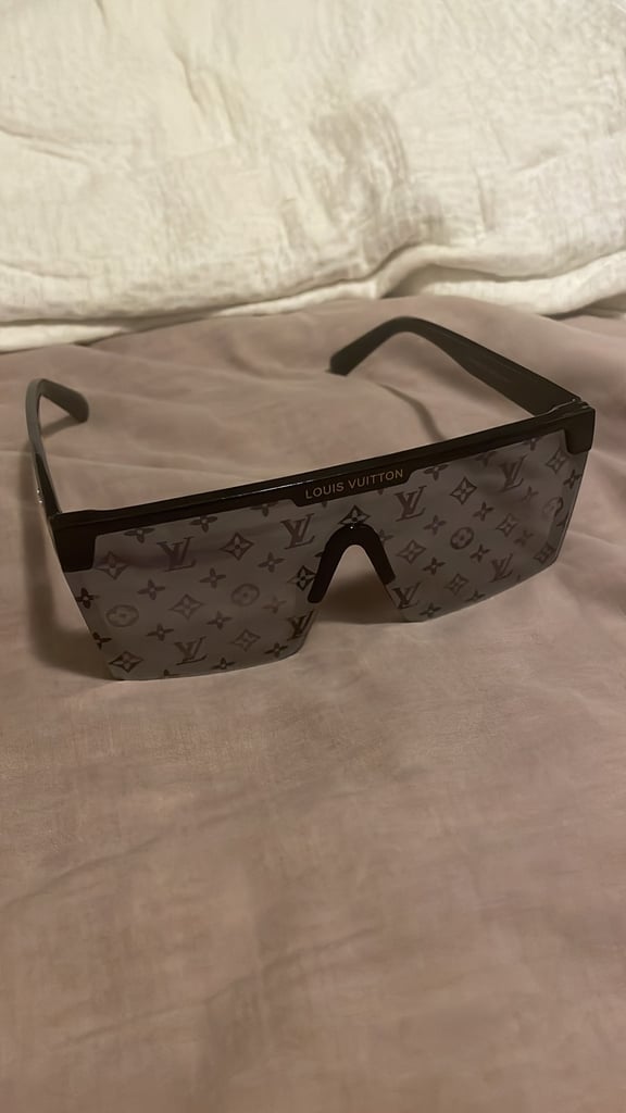 PRE-LOVED Louis Vuitton M Leopard Print Sunglasses - blue/black