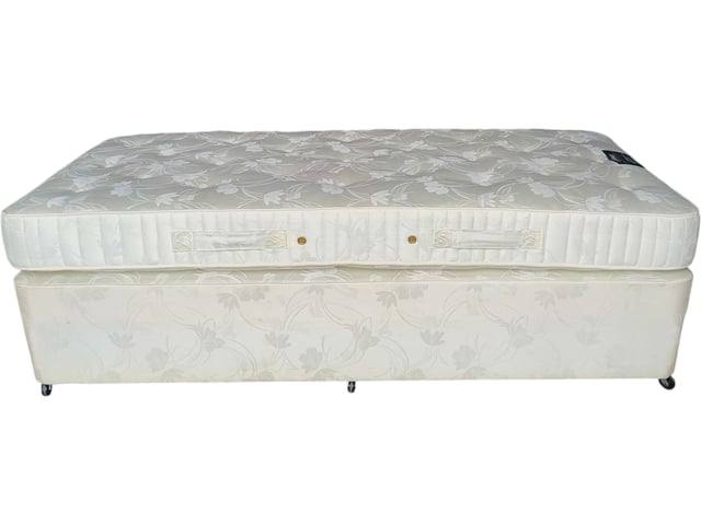 image for Stoddart Luxurious Divan Bed Set with Mattress Cream Floral Design PPWH