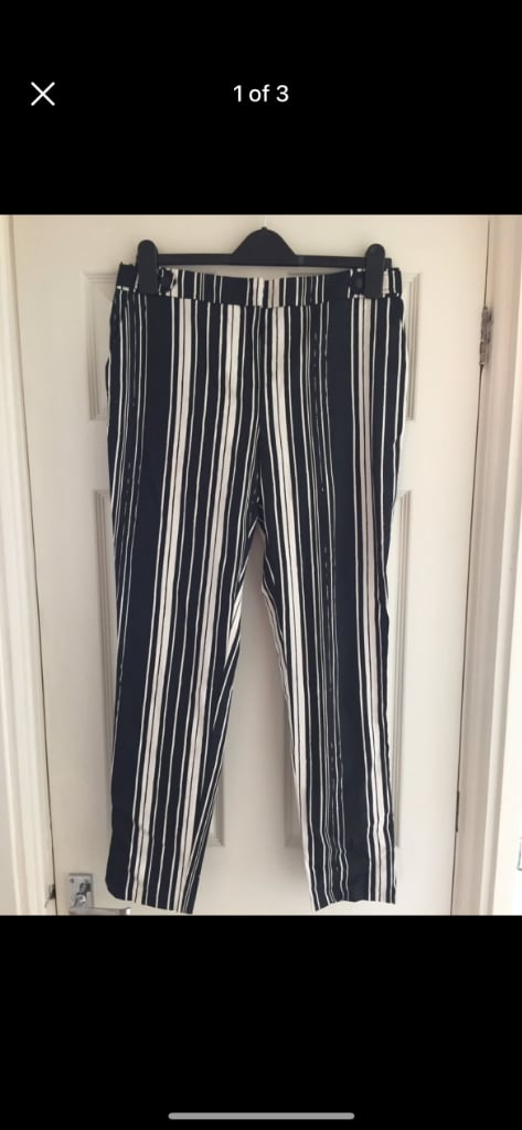image for (302) Black/white trousers, size 12