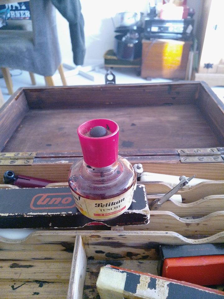 Vintage Writing Box with scribes and ink