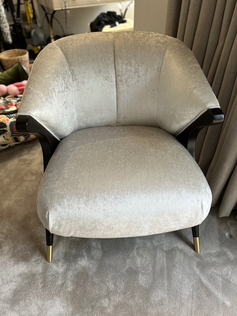 image for Eichholtz Pavone cream Boucle armchair rrp £1195