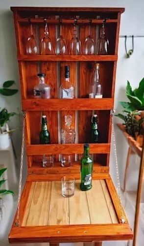  Whisky Wall Bar Wine Whisky Glasses Shelf Wall Decorative Rustical Home Pub