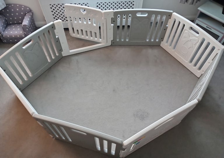 image for Venture All Stars DUO Baby Playpen - grey/white