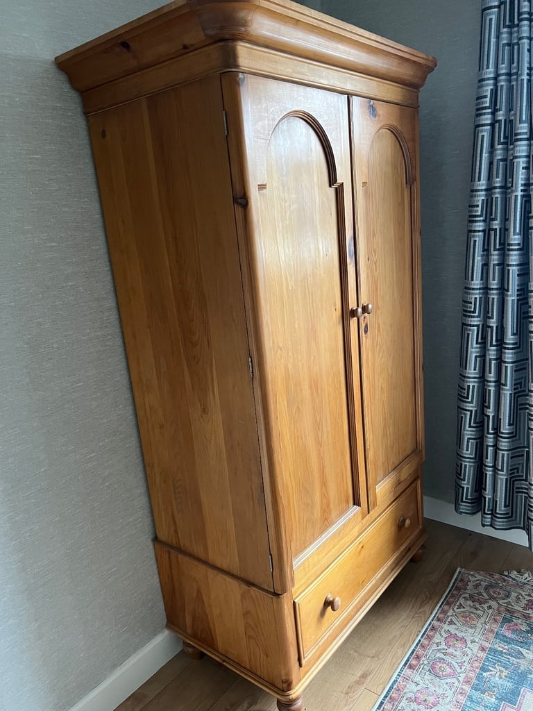 quality solid pine wardrobe in good condition