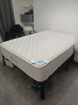 Wayfair Double Bed Mattress and Black Bed Frame