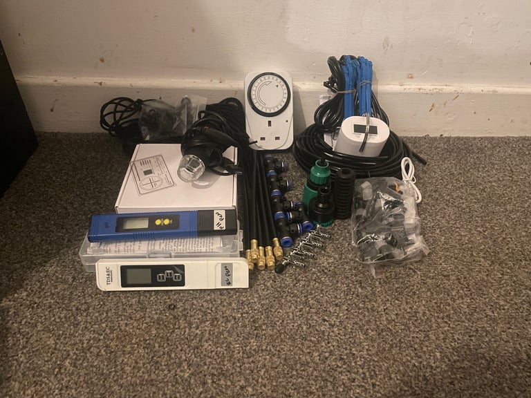 image for Handy Plant Watering Kit - pH/EC Pens, Auto Pump, Irrigation Parts, Microscope