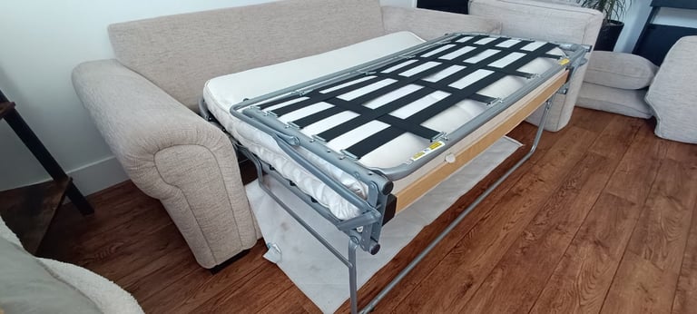 3 seater sofa bed beige