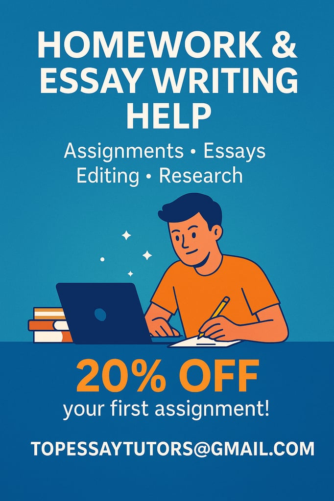 Homework & Essay Writing Help | Assignment Experts | 20% OFF First Order!