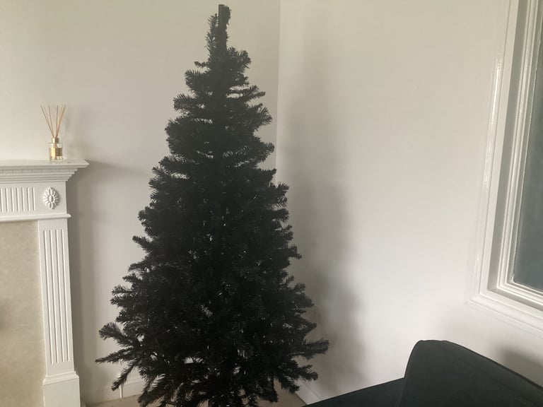 image for Black reversible Christmas tree 6ft