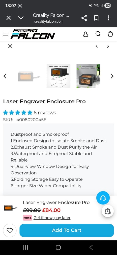 Creality 10w laser engraver.