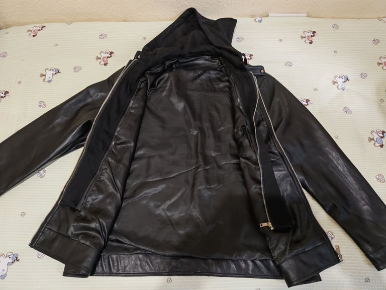 very handsome male leather jacket