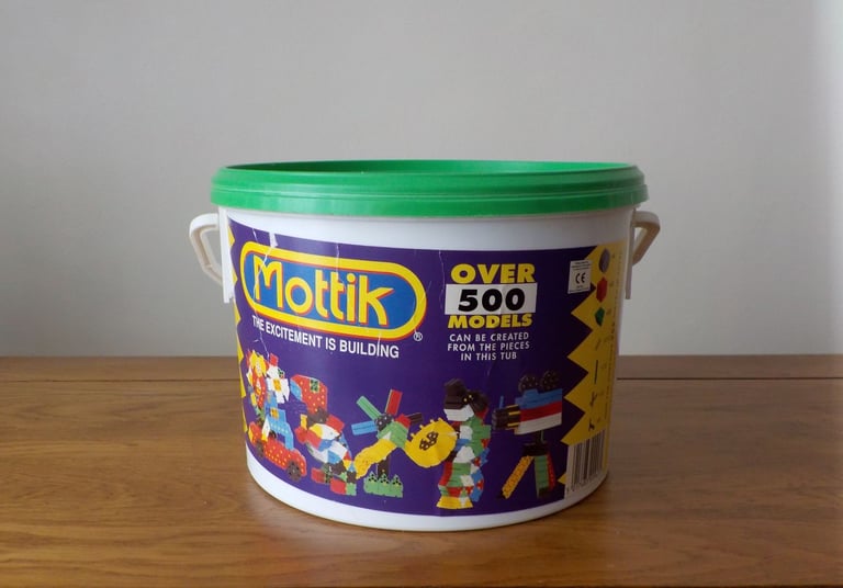image for Vintage Mottik Construction Building Pegs, Wheels & Blocks. 417 Total Pieces (Bexley)
