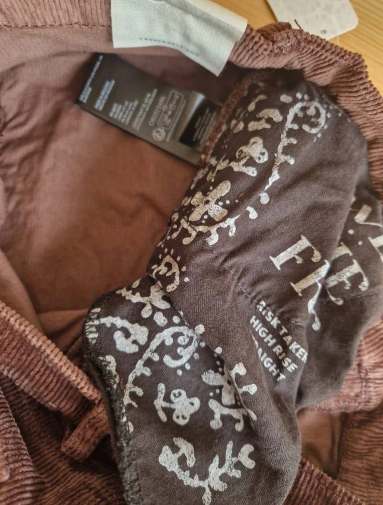 Free People Risk Taker Cord Straight Choclate Cords