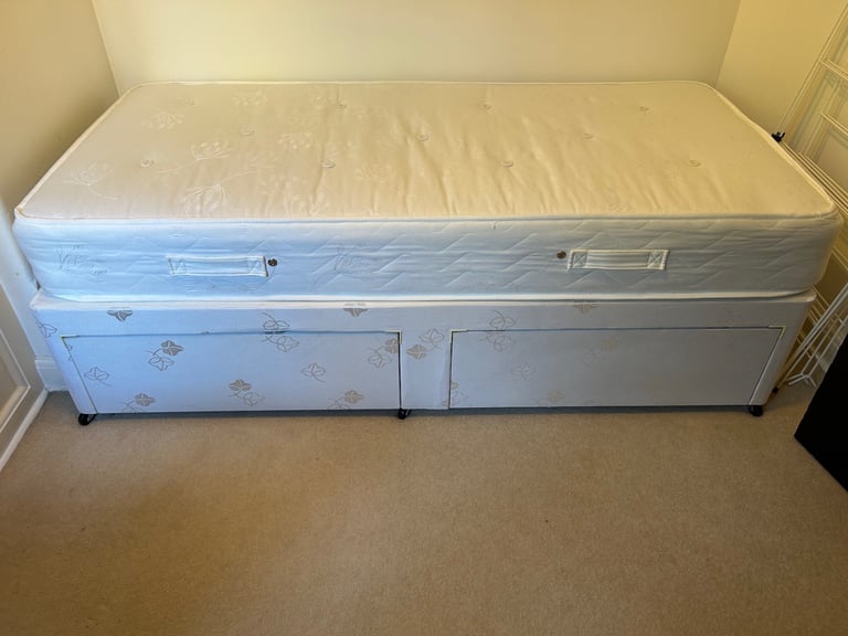 Westminster beds single divan 2 drawer bed with storage & mattress 
