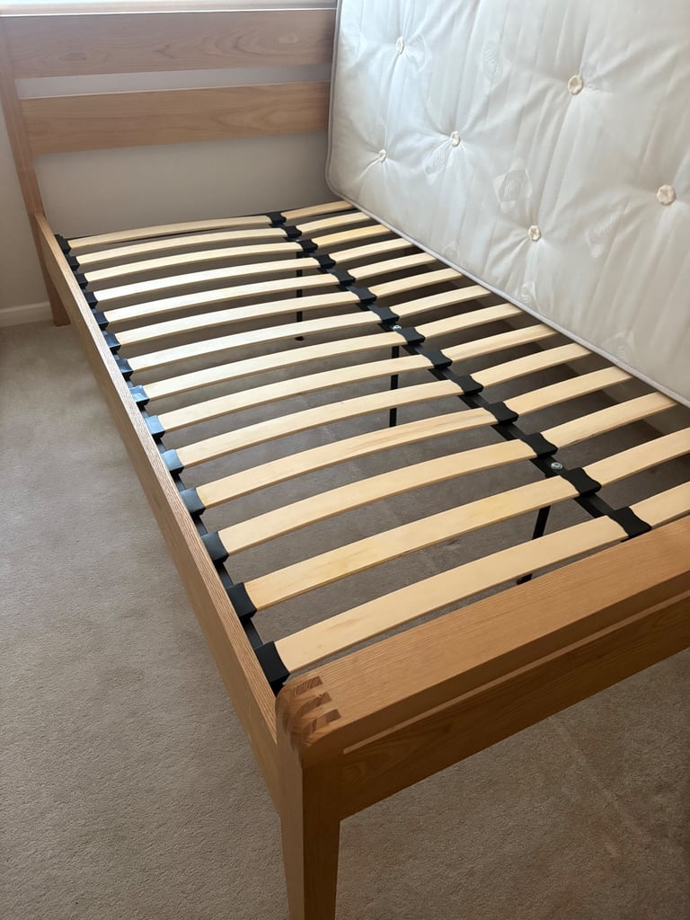 Solid wood frame and mattress