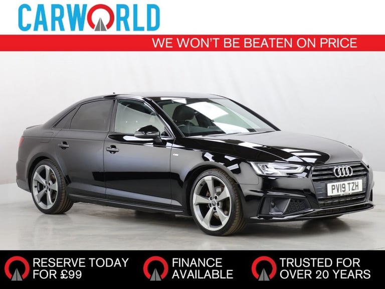 2019 Audi A4 2.0 TFSI 35 Black Edition Saloon 4dr Petrol S Tronic Euro 6 (s/s) (150 ps) Saloon Pe...