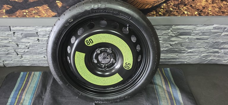 Audi VW Skoda Seat Space Saver Spare Genuine 19 Wheel & Tyre T 125 70 19 HANKOOK