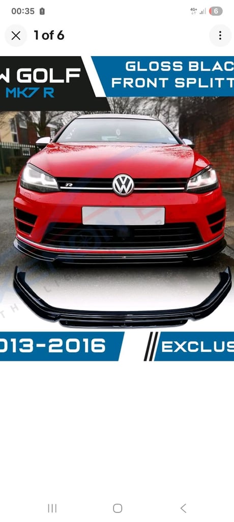 🇬🇧VOKO RACING FRONT LOWER SPLITTER➖️VW GOLF R MK7