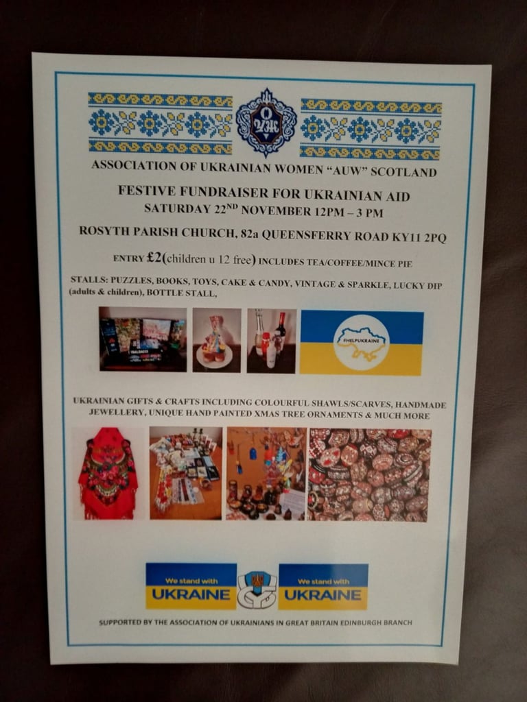 image for Festive Fundraiser for Ukrainian Aid - 22nd Nov - Rosyth