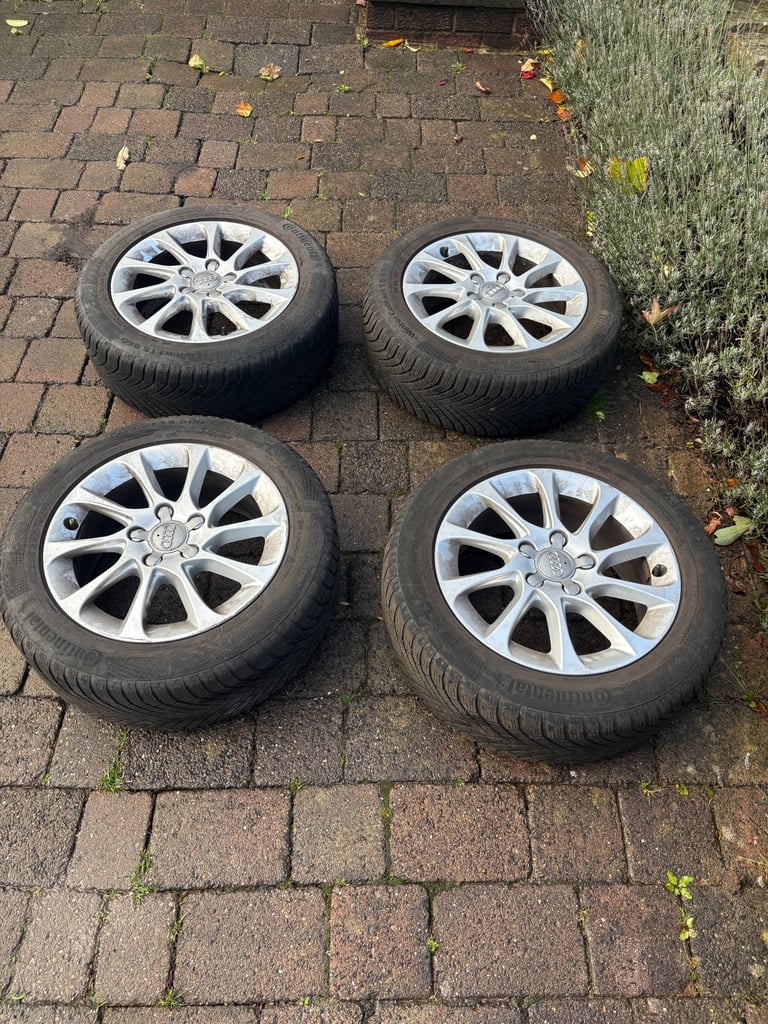 image for Alloy wheels and continental winter tyres to suit 2015 Audi A3, VW Golf etc 