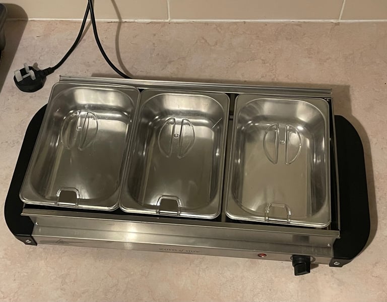 image for 3-dish heated tray. Electric. New