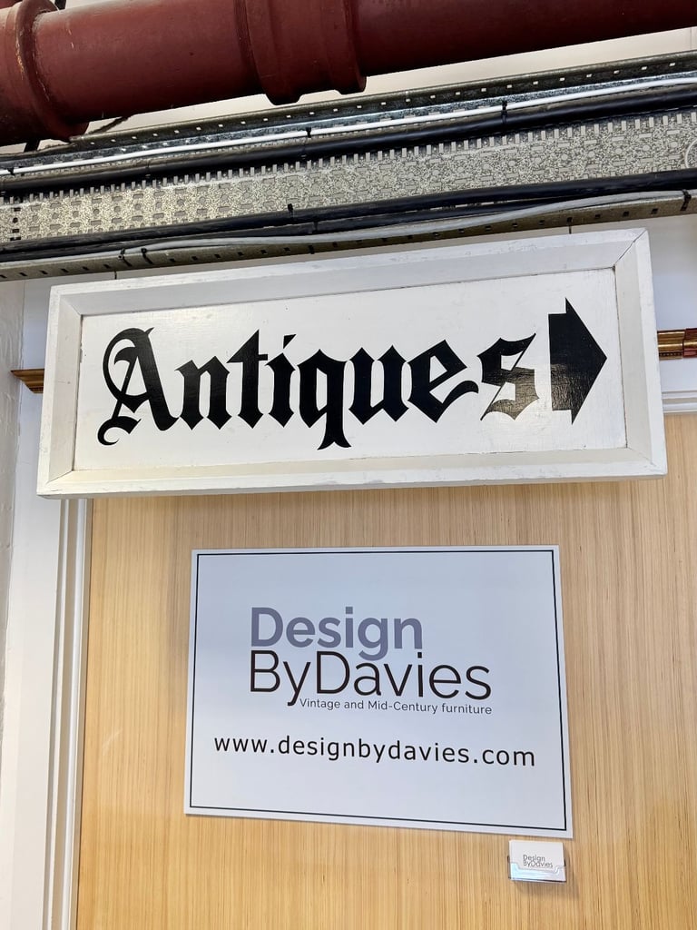 Vintage Antiques Shop Sign