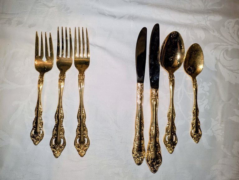 image for Cutlery with gold coloured embellishment