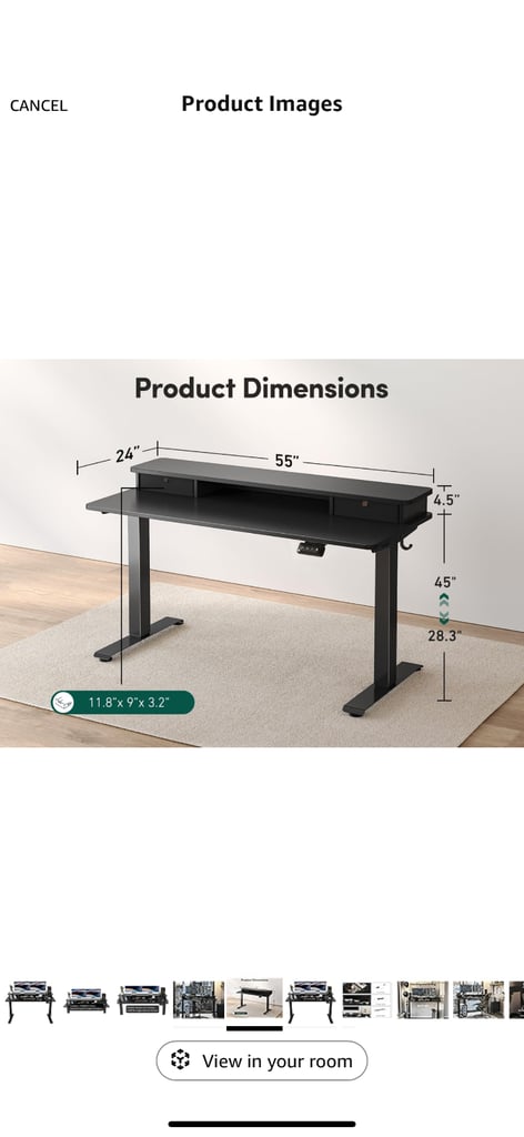 Electric adjustable desk and ergonomic chair