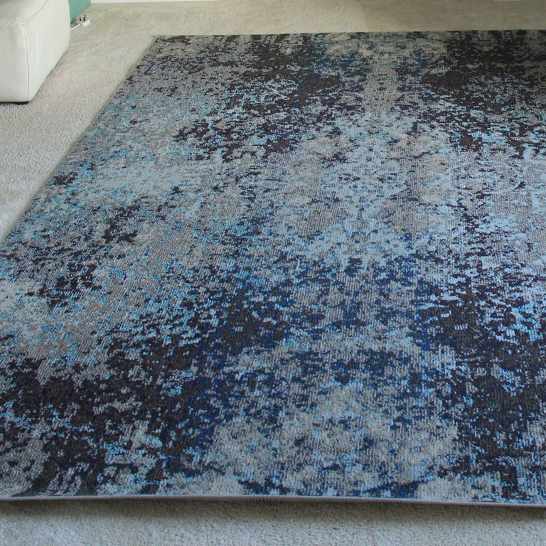Very Large Grey/Teal Rug
