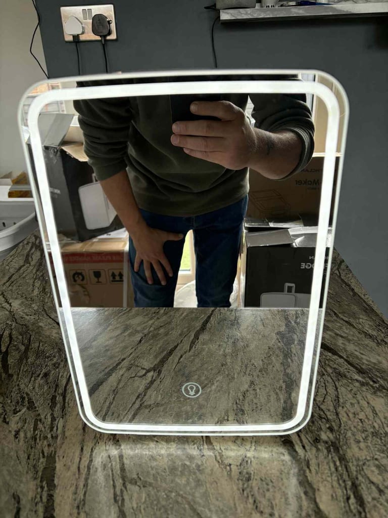 image for Mini fridge with glass led front 