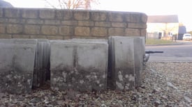 FREE - 140 Reclaimed concrete roof tiles in grey, various sizes