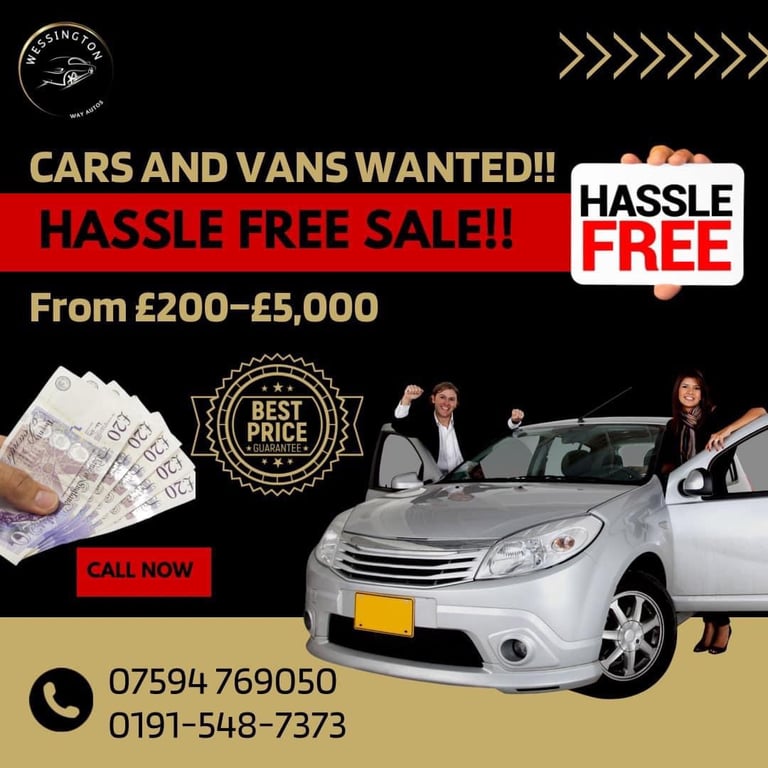 All cars and vans wanted running or not damage vehicles we buy them 
